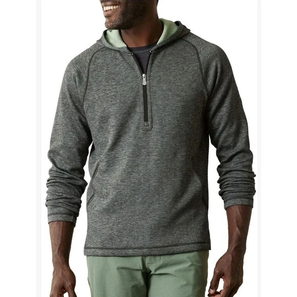 Tommy Bahama Other - Tommy Bahama Hoodie Mens Medium Gray Pebble Harbor Half Zip‎ IslandZone Pullover